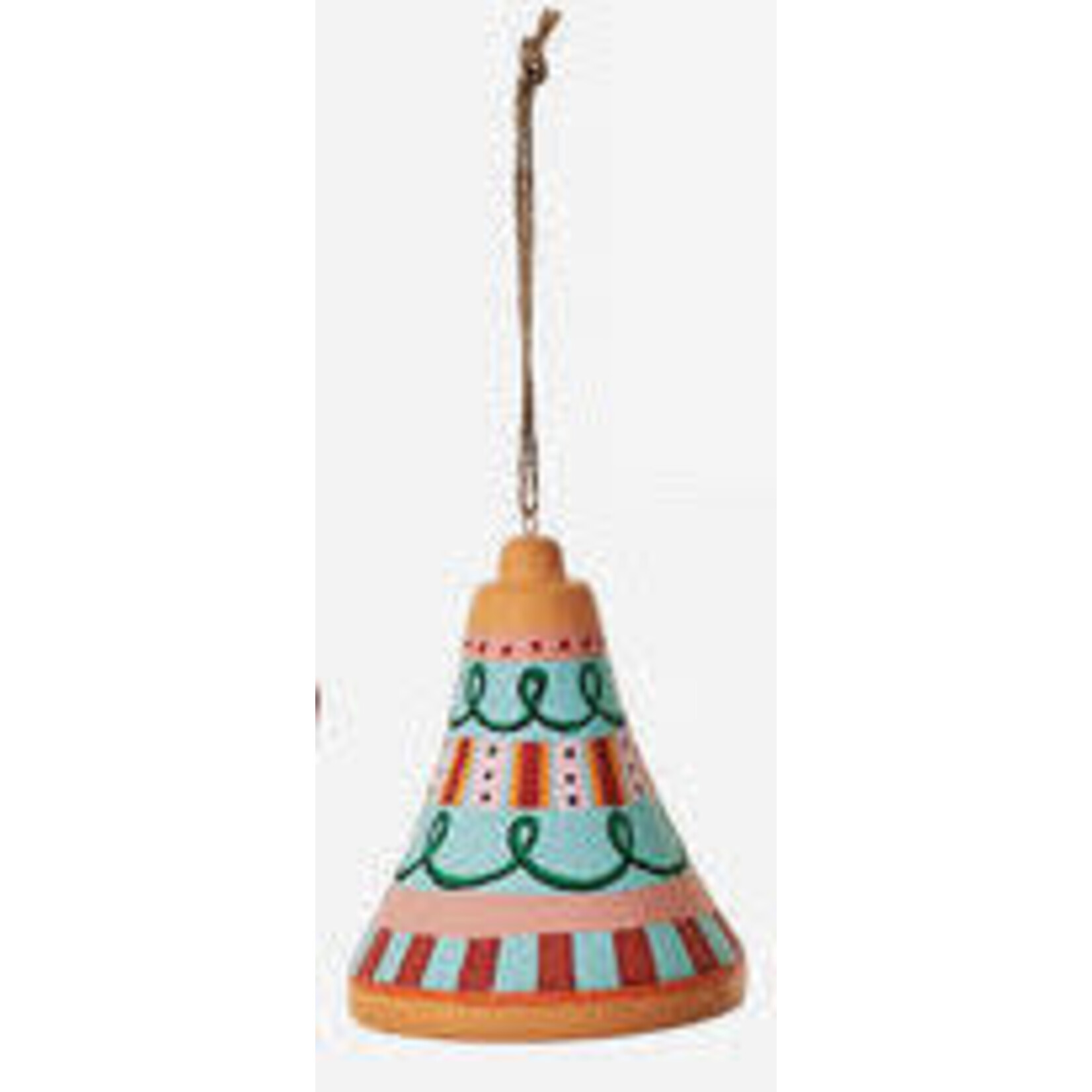 m. lynne designs colorful bell ornament