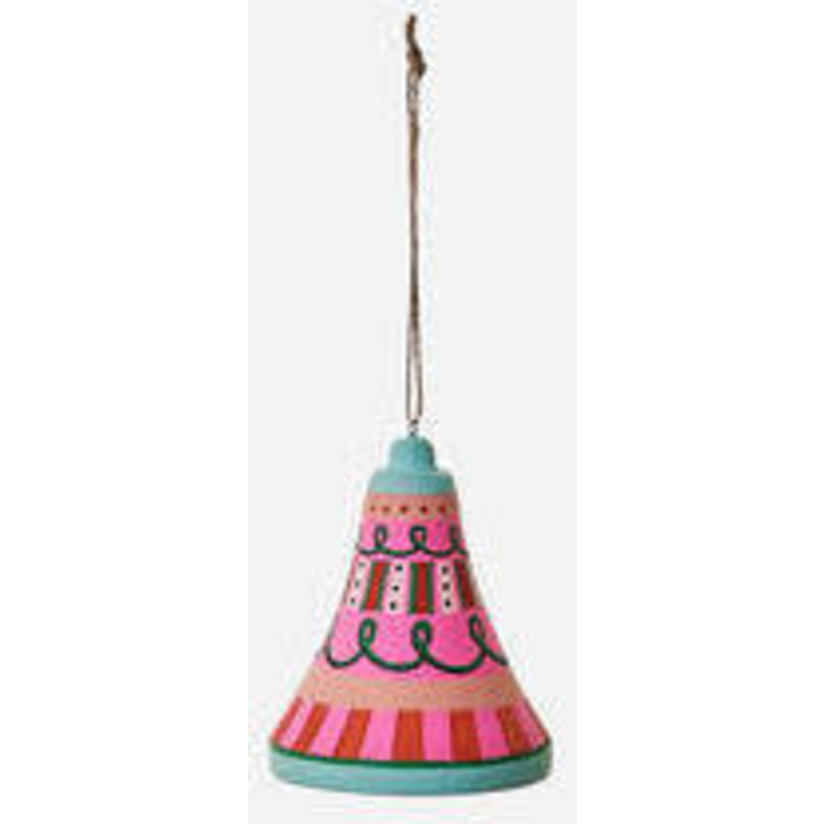 m. lynne designs colorful bell ornament