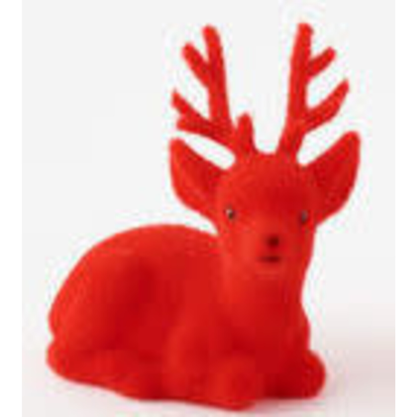 m. lynne designs flocked sitting deer