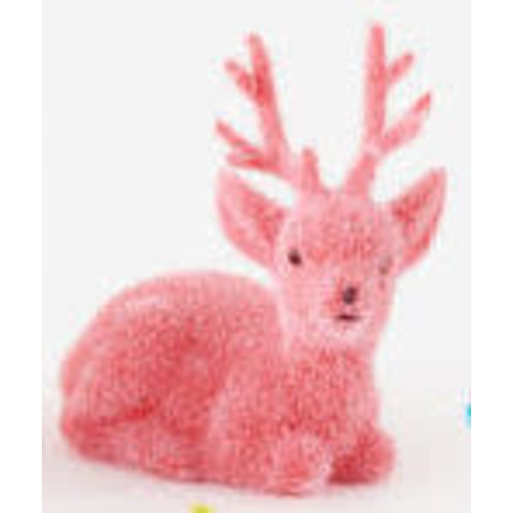 m. lynne designs flocked sitting deer