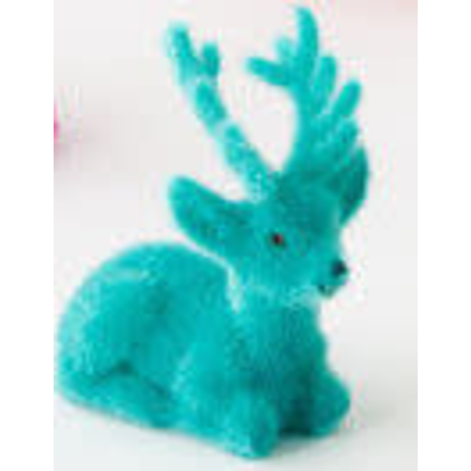m. lynne designs flocked sitting deer