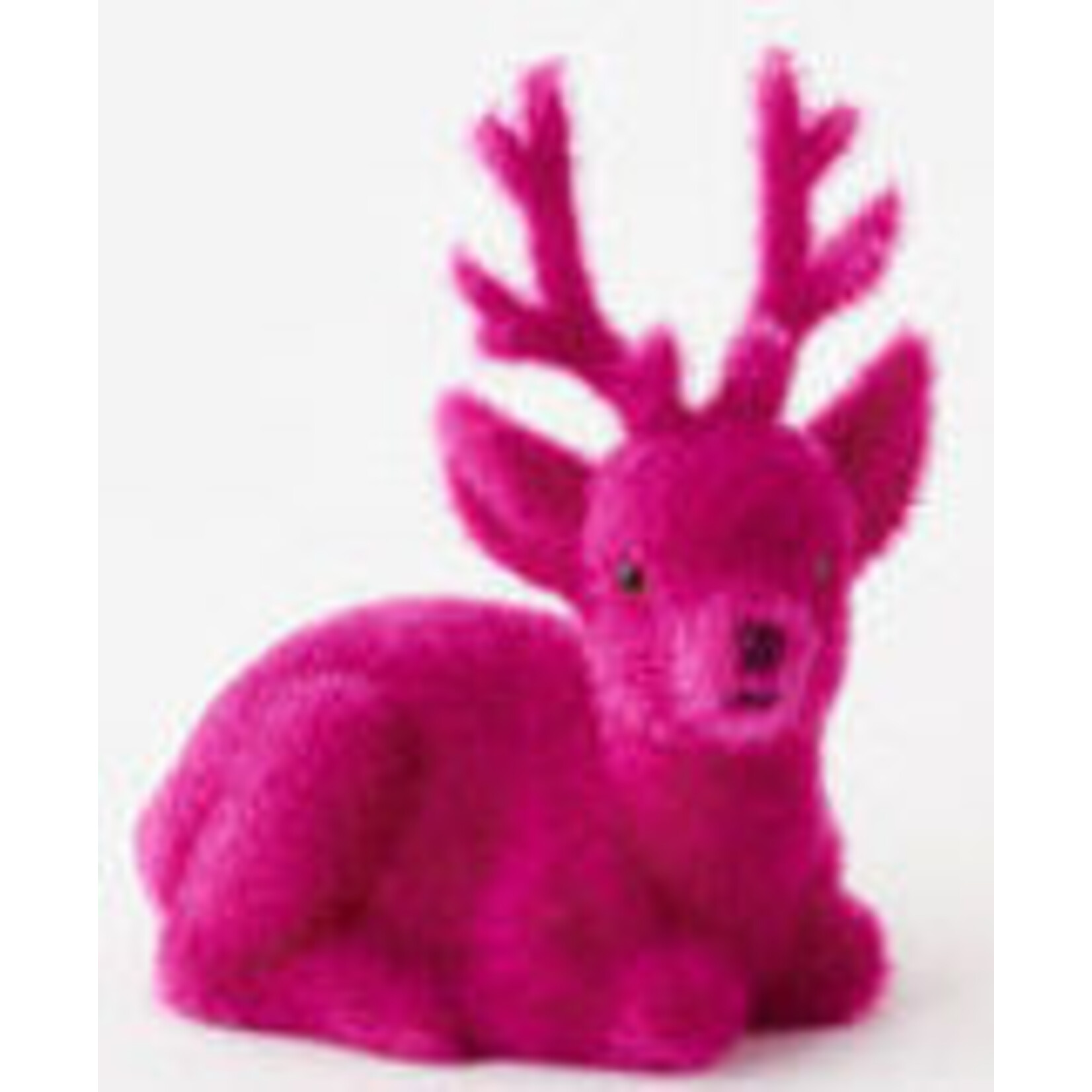 m. lynne designs flocked sitting deer