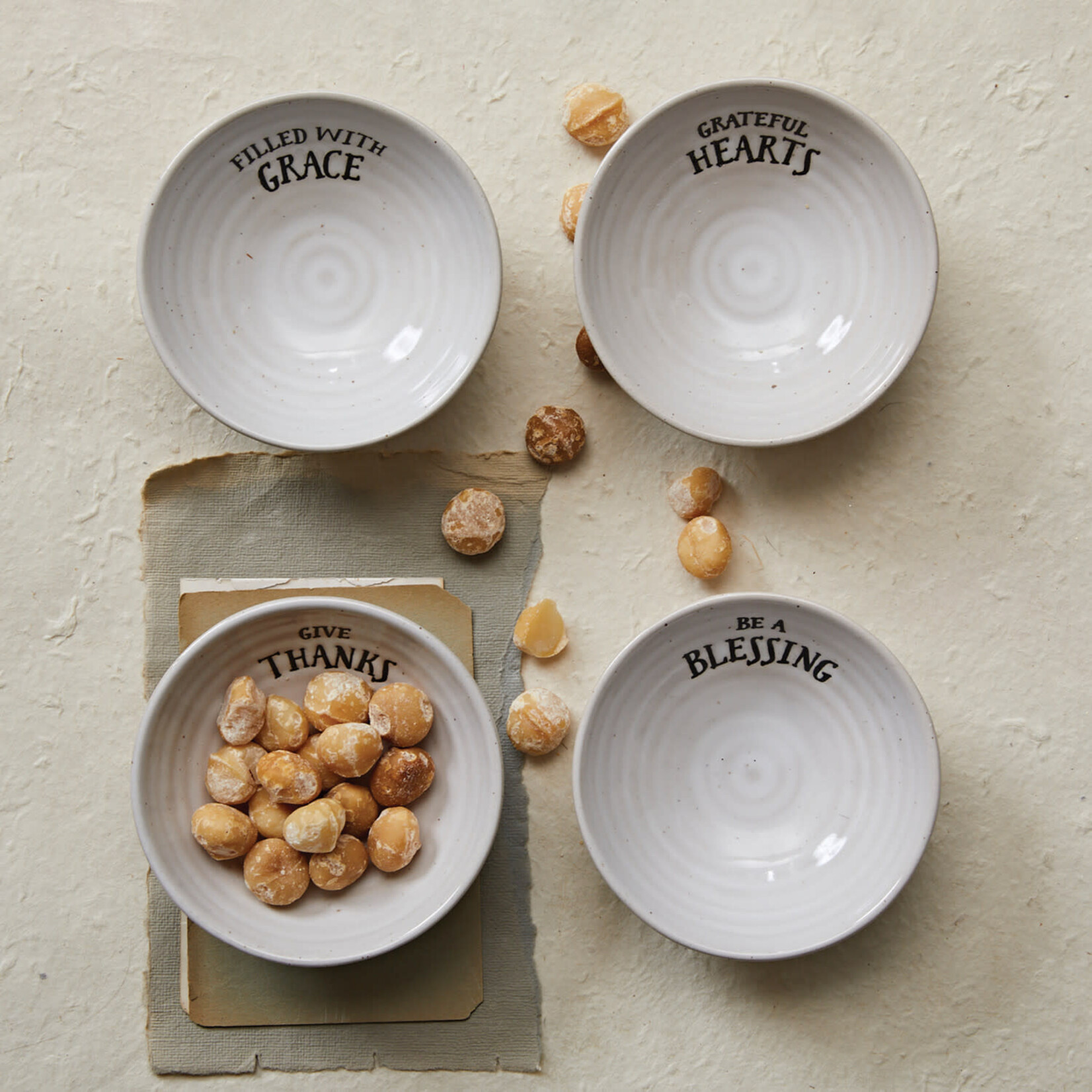 m. lynne designs cream fall bowl