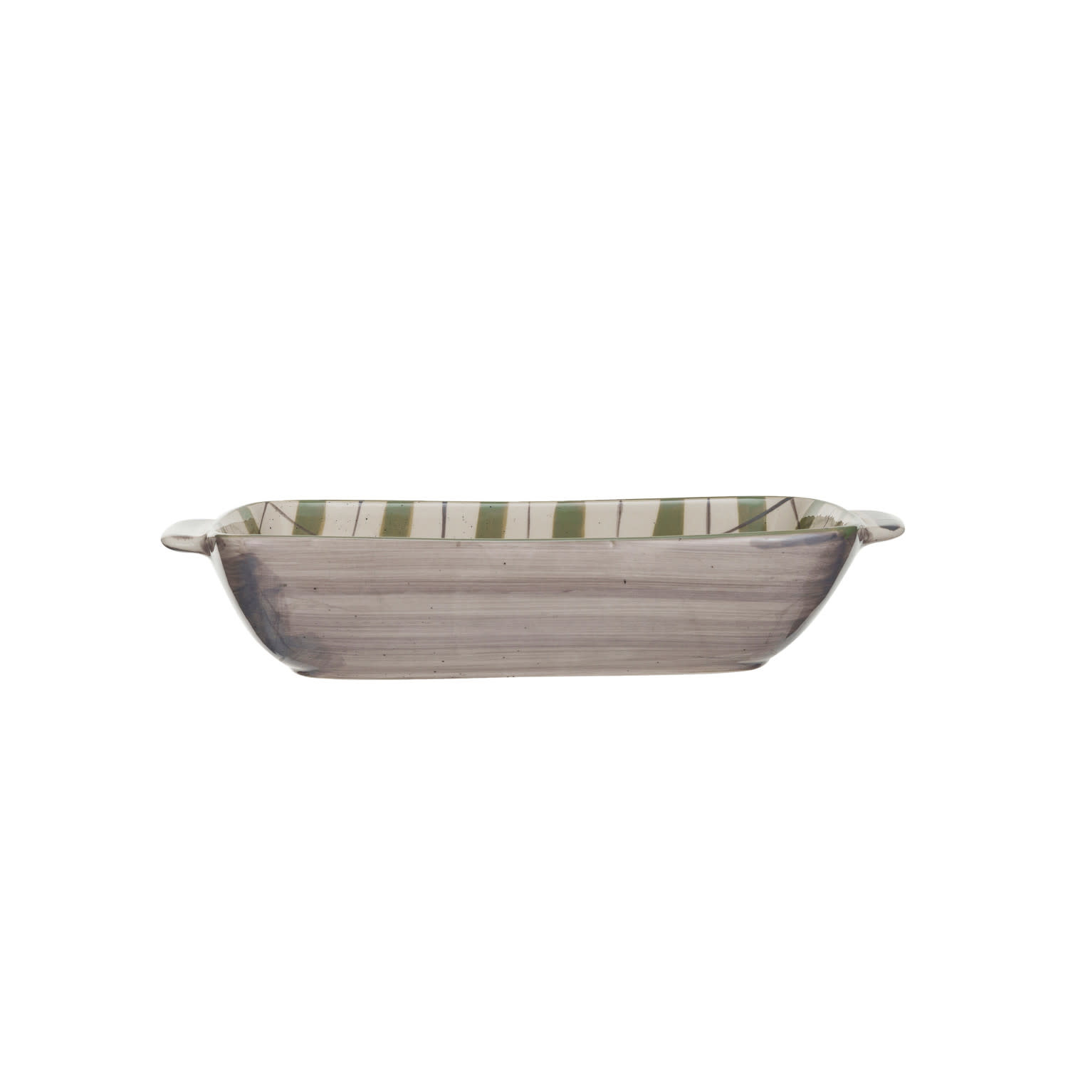 available at m. lynne designs cream and green plaid baking dish