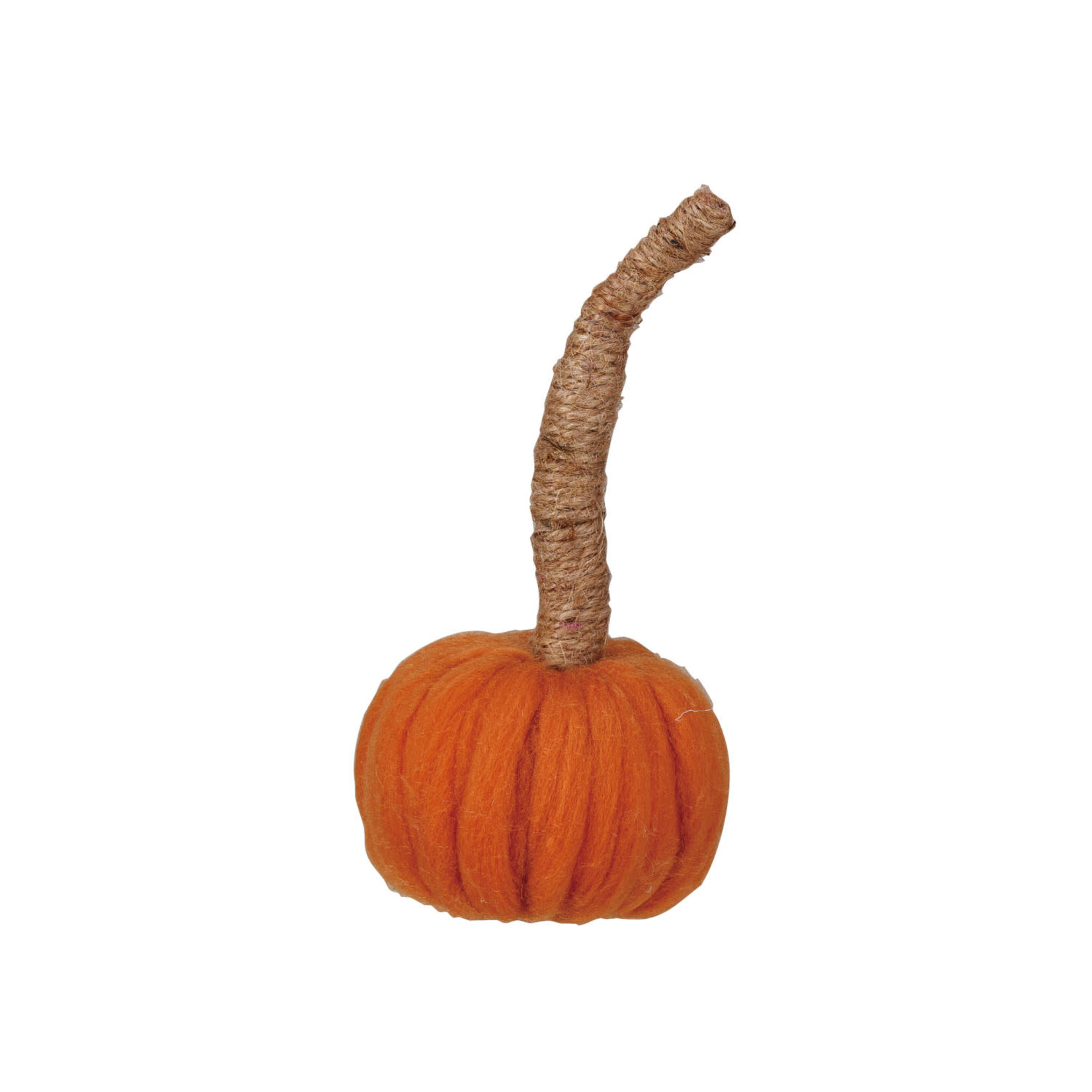 m. lynne designs wool felt pumpkin with stem