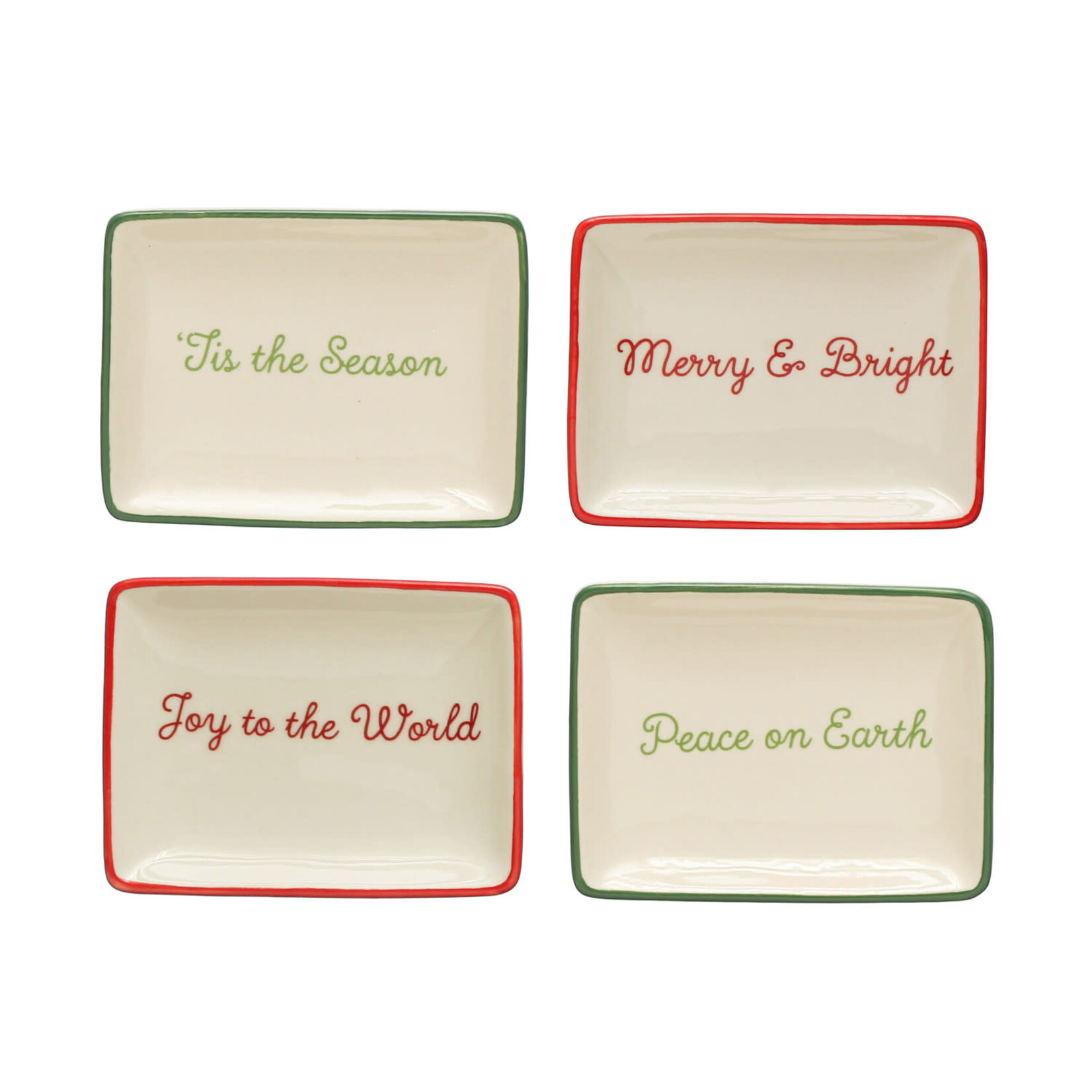m. lynne designs holiday ceramic dish