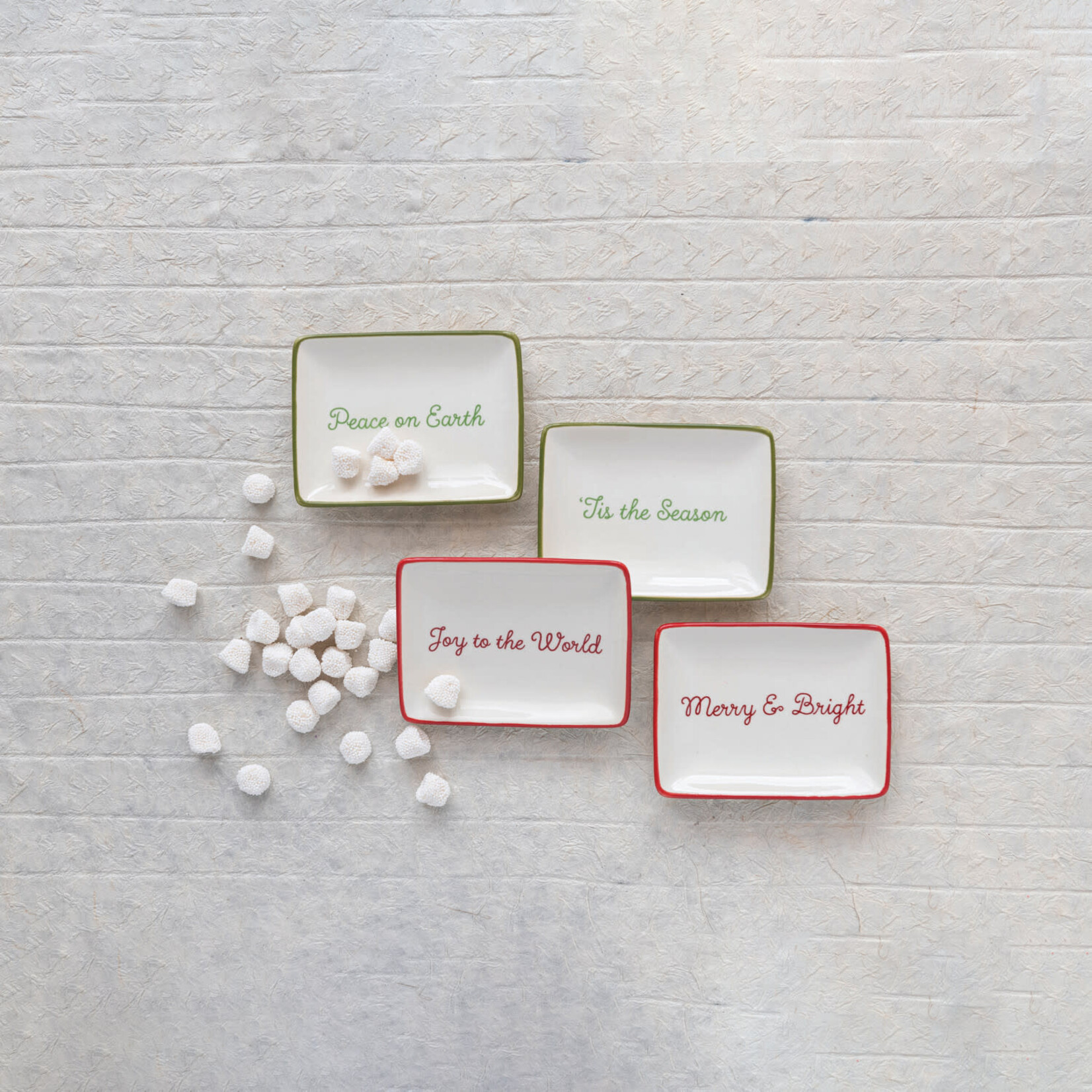 m. lynne designs holiday ceramic dish