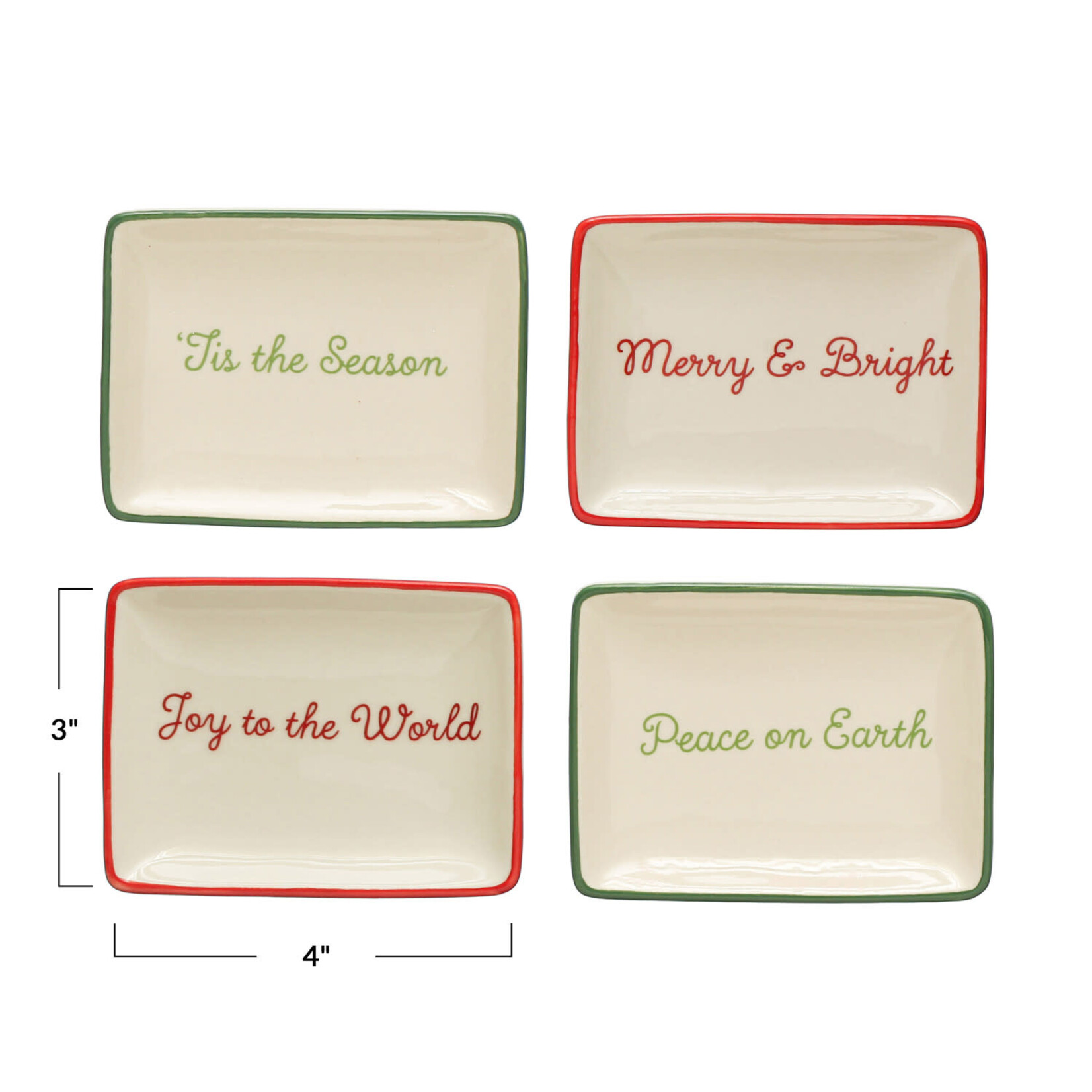 m. lynne designs holiday ceramic dish