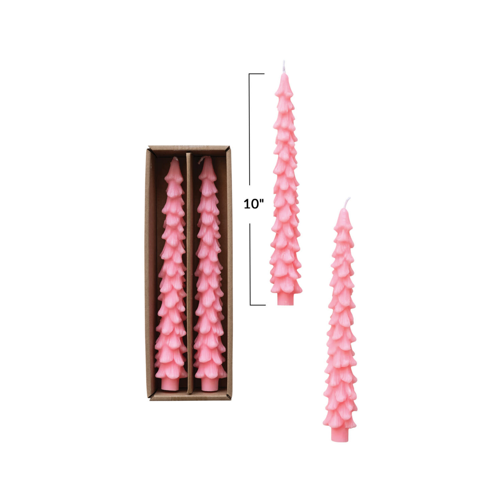 m. lynne designs pink tree taper tall candle