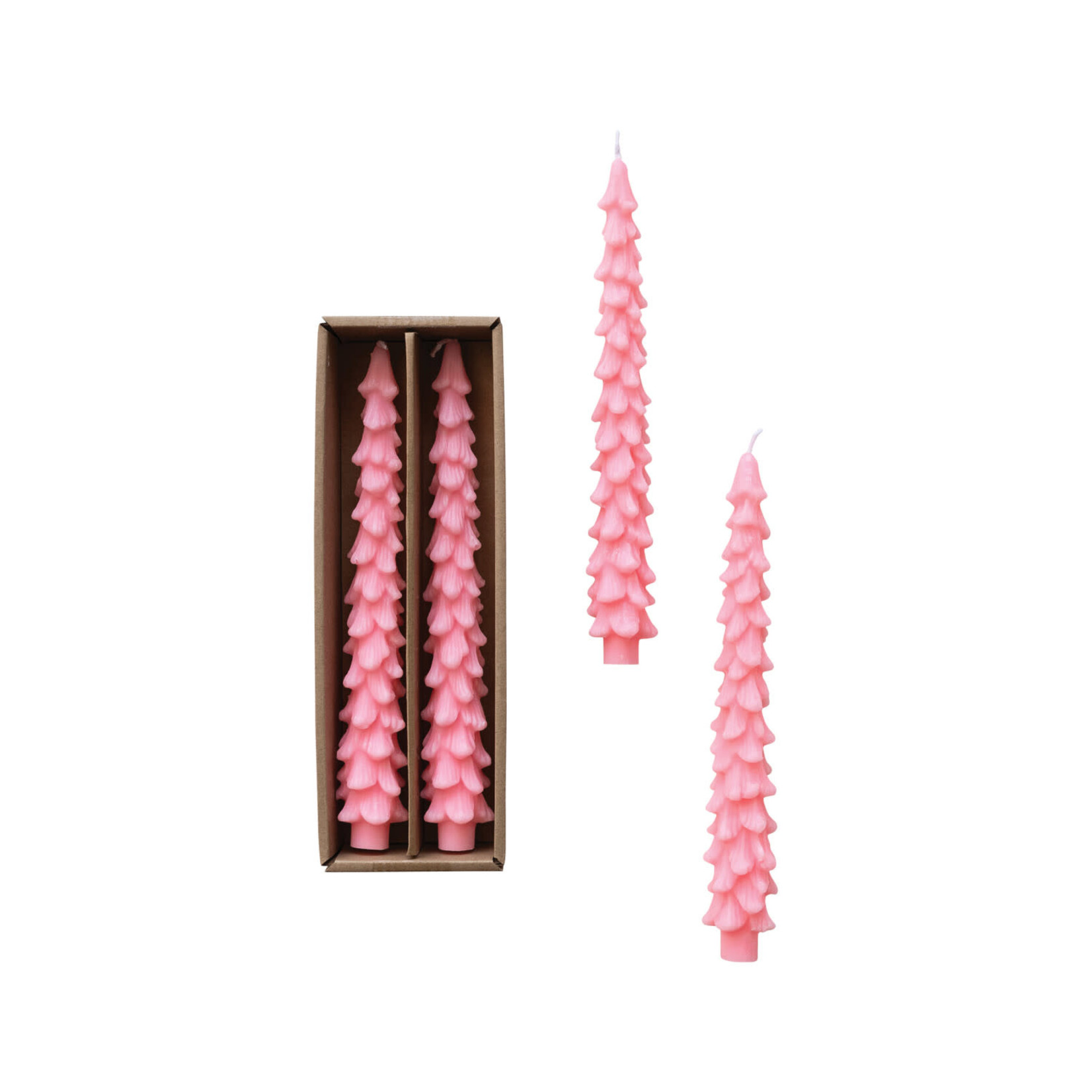 m. lynne designs pink tree taper tall candle
