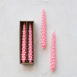 m. lynne designs pink tree taper tall candle
