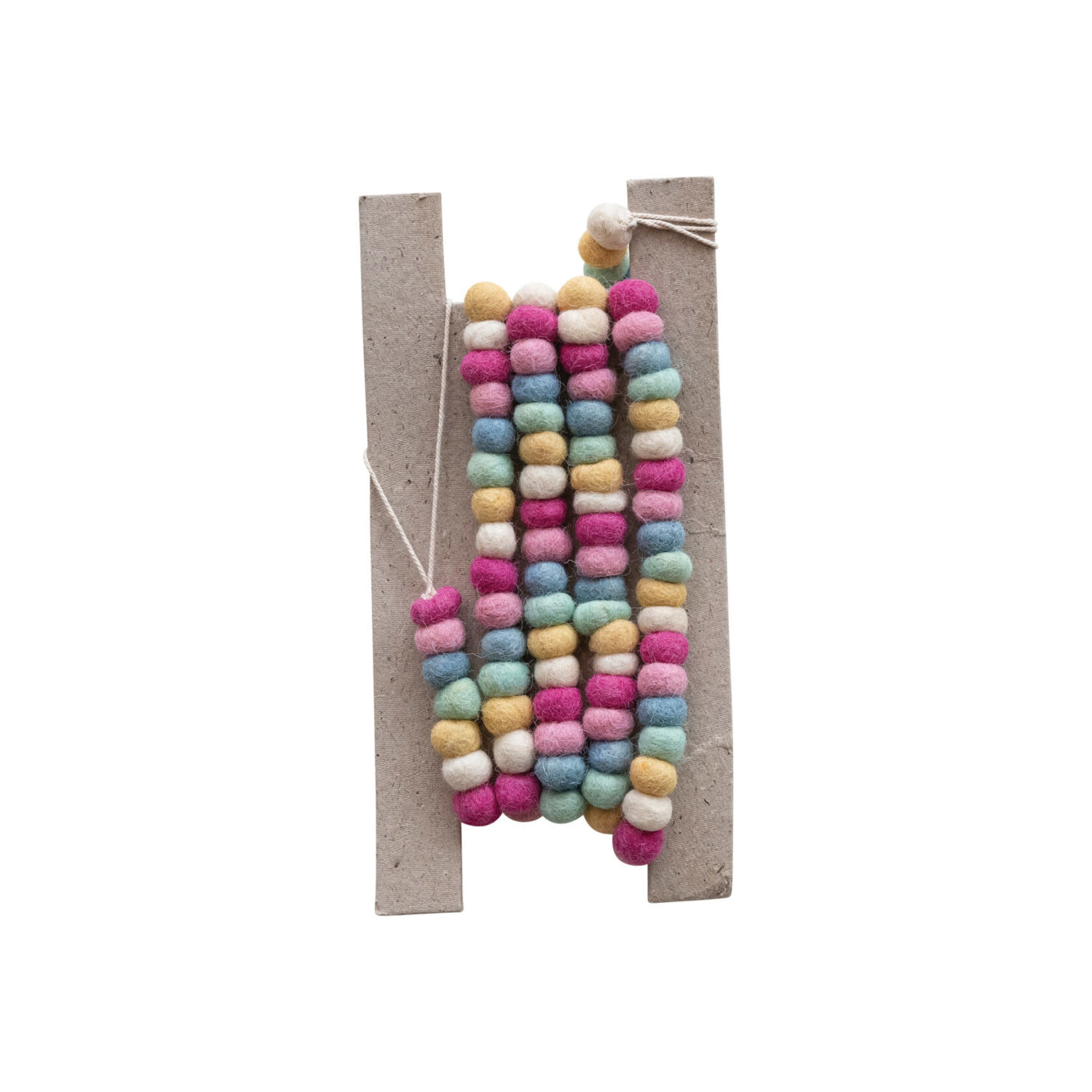 m. lynne designs pastel wool felt ball garland