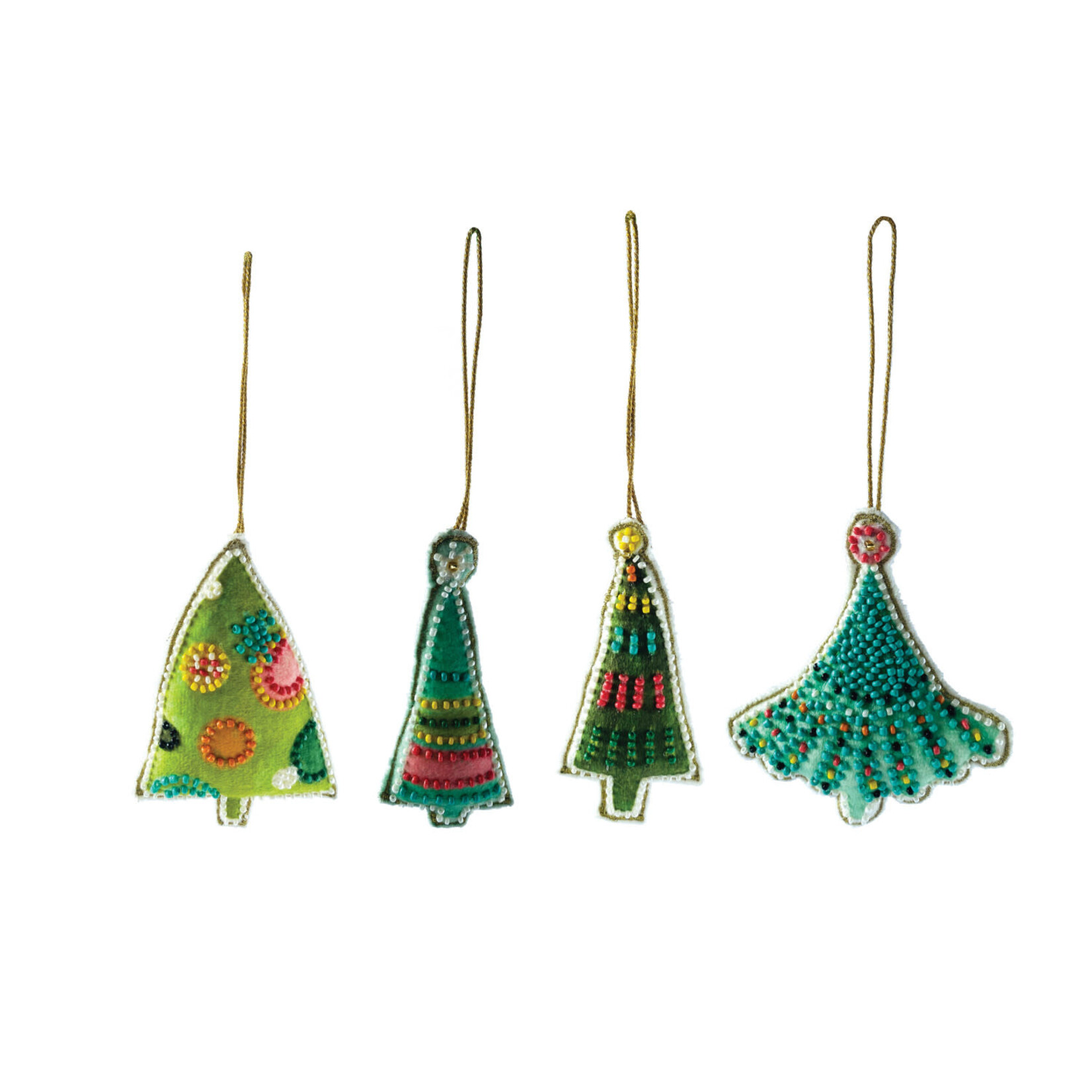 m. lynne designs velvet christmas tree ornament with beads