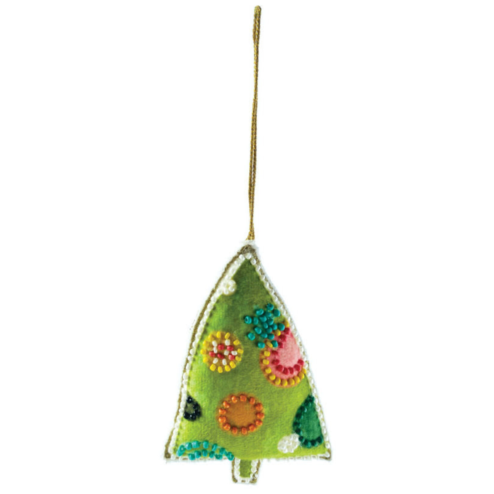 m. lynne designs velvet christmas tree ornament with beads