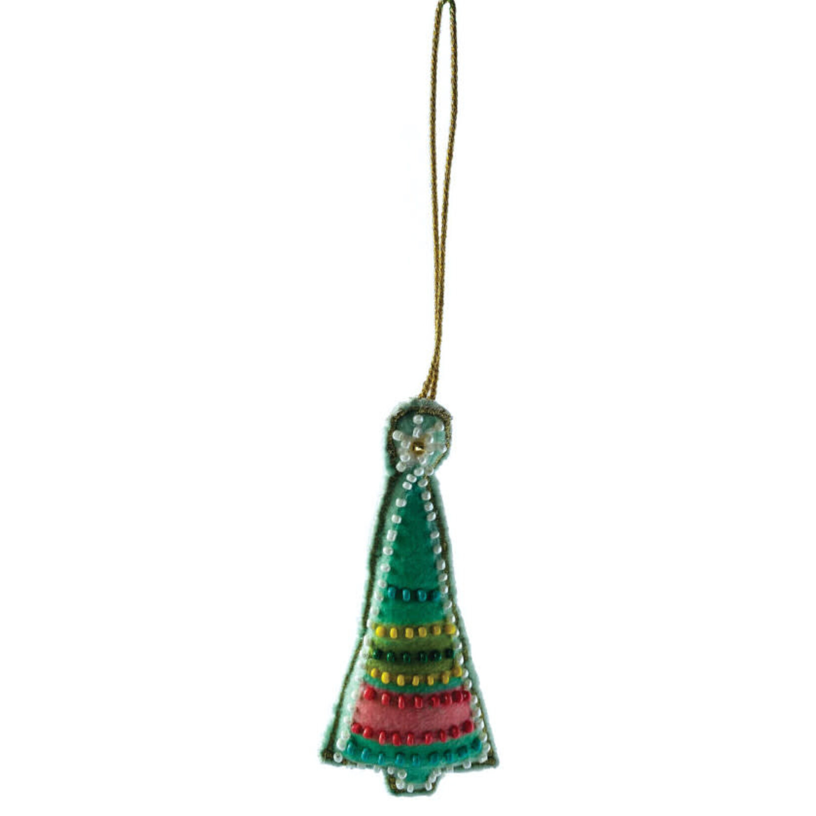 m. lynne designs velvet christmas tree ornament with beads