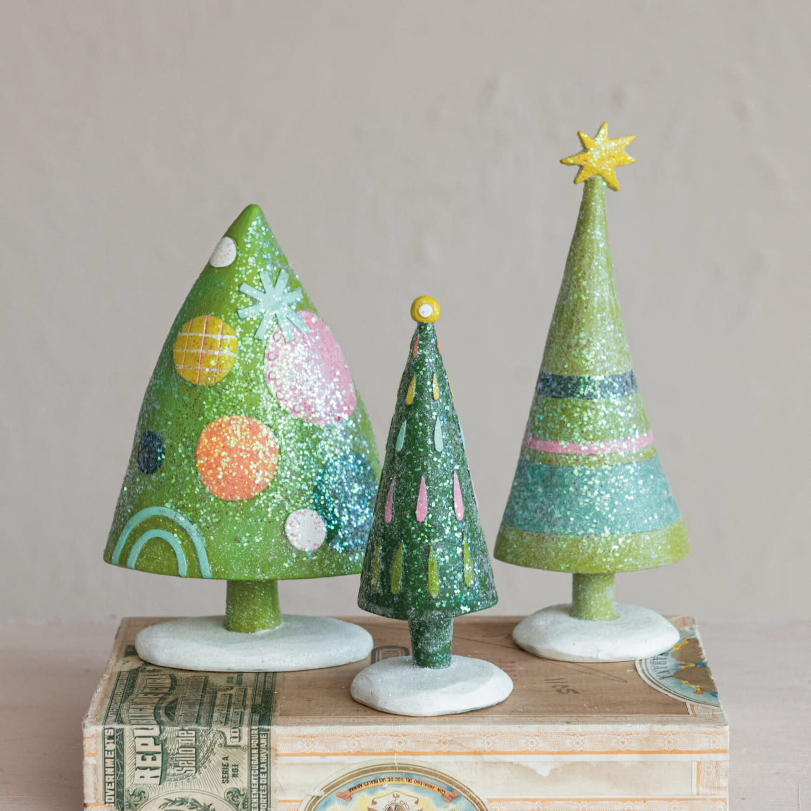 m. lynne designs small stripes and glitter tree