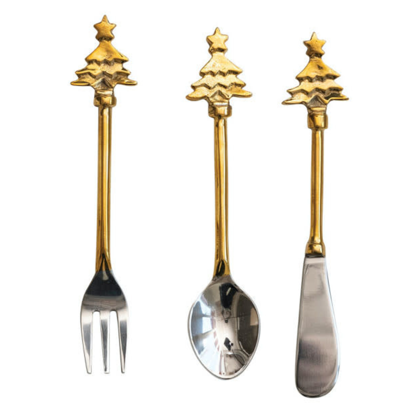 m. lynne designs tree brass and stainless appetizer
