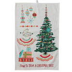 m. lynne designs trim a tree tea towel
