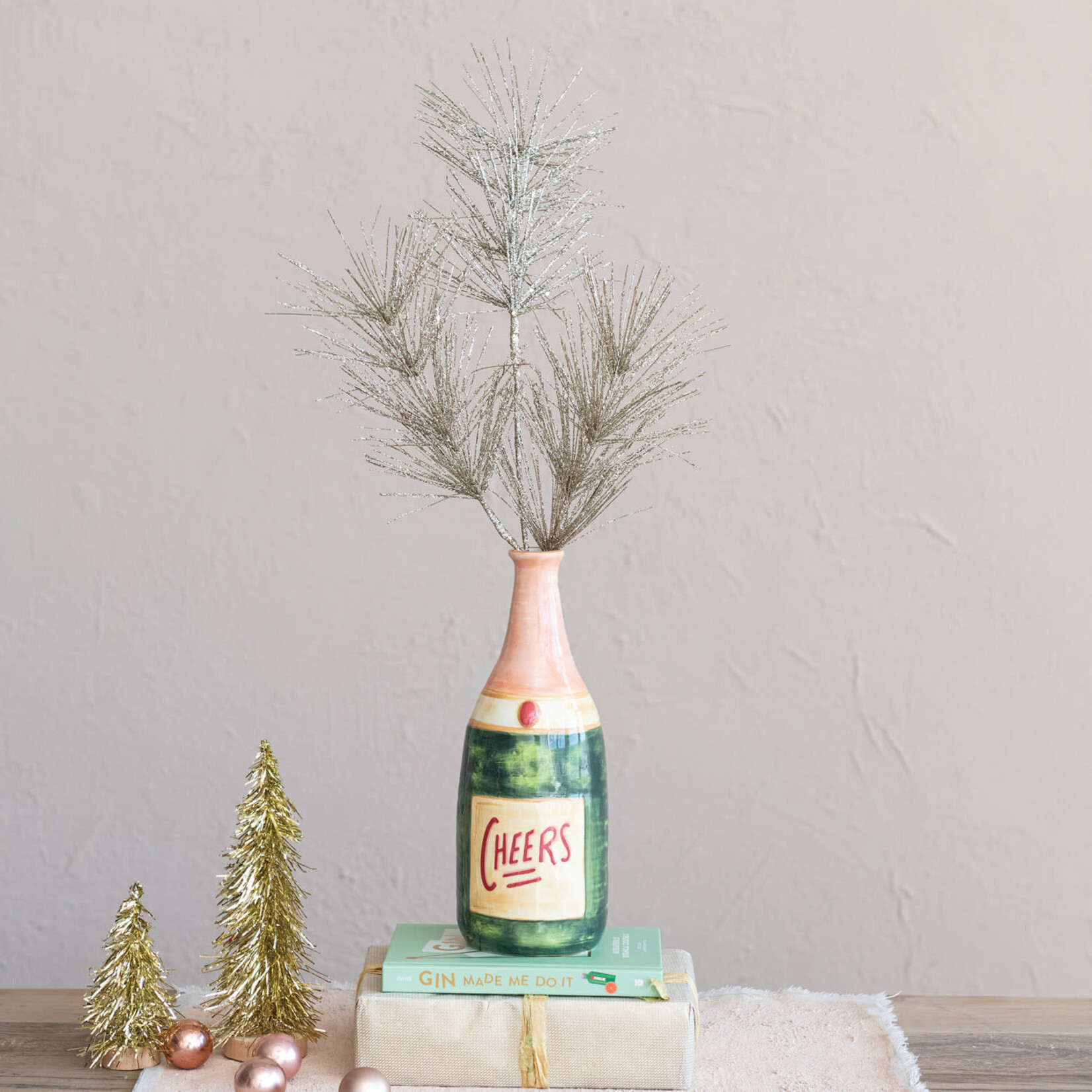 m. lynne designs champagne bottle cheers vase