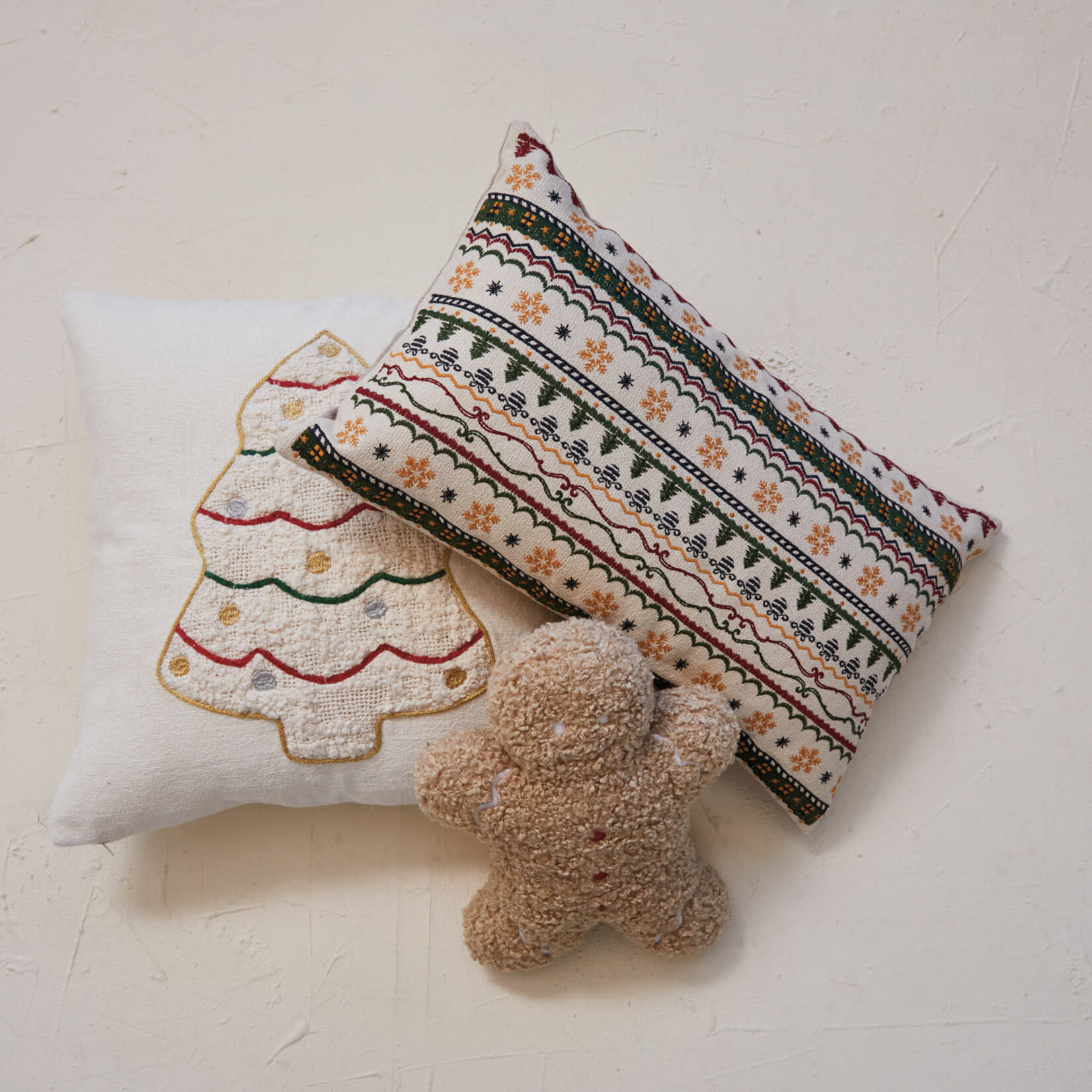 m. lynne designs gingerbread man pillow