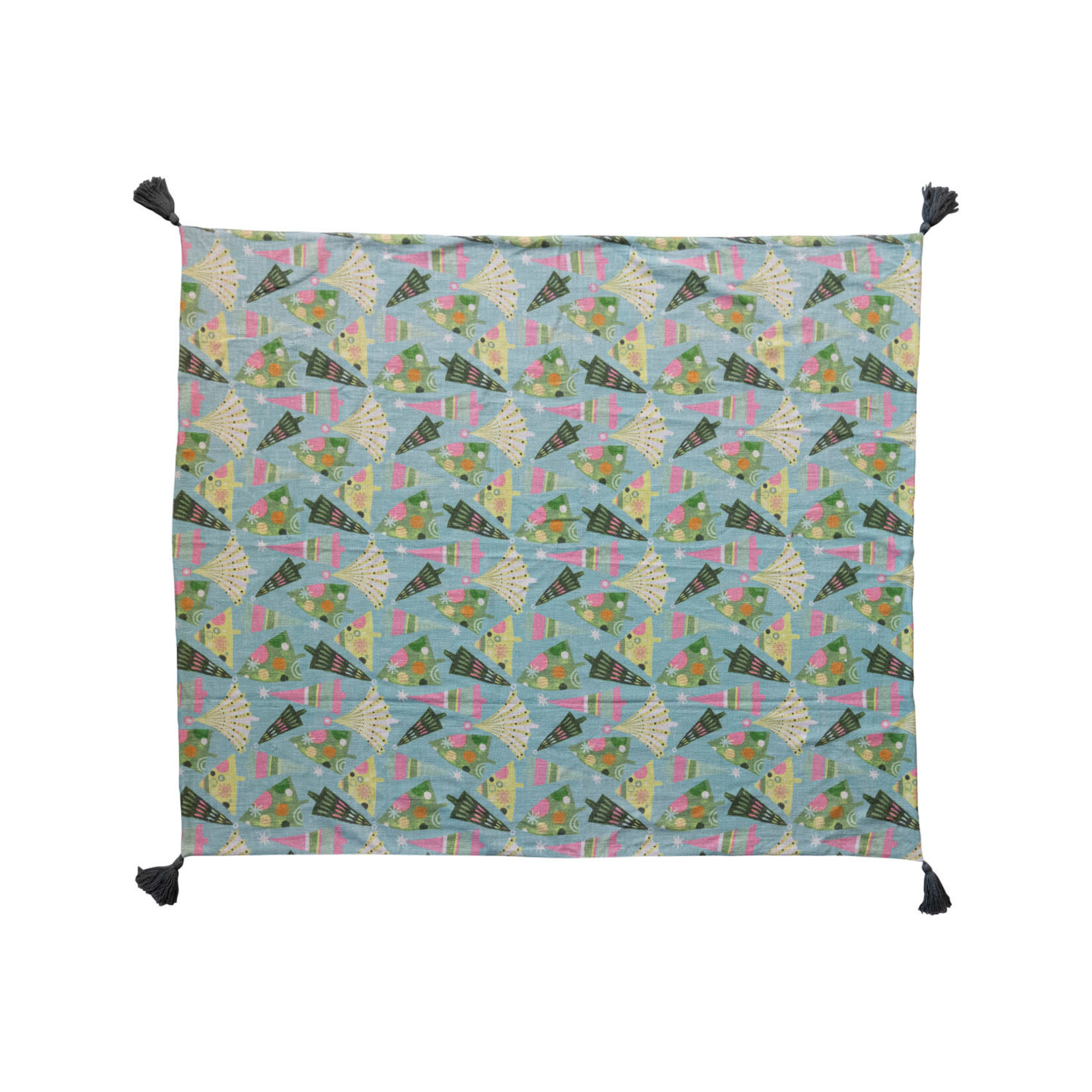 m. lynne designs cotton christmas tree throw