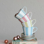 m. lynne designs striped ceramic mug
