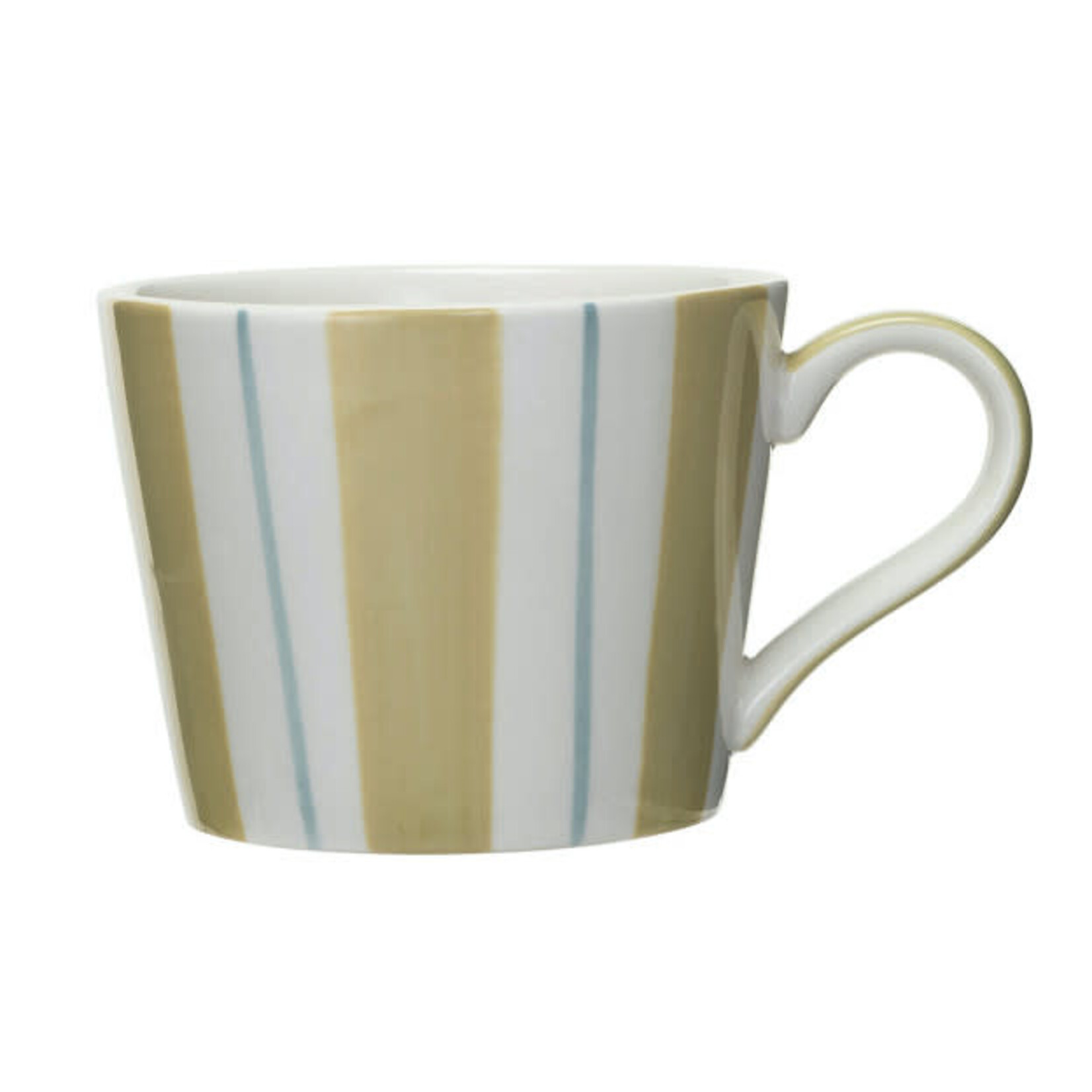 m. lynne designs striped ceramic mug