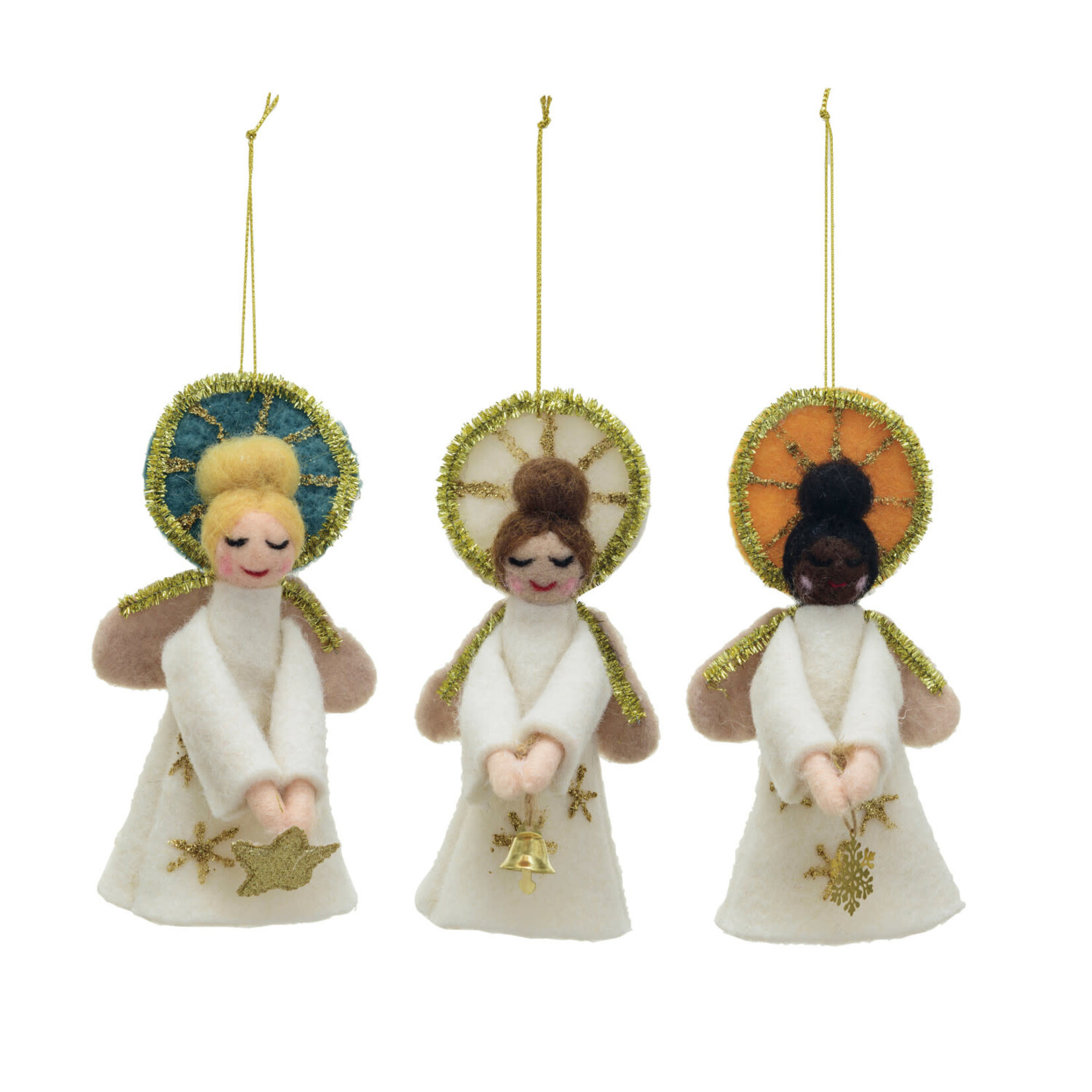 m. lynne designs felt angel ornament