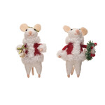 m. lynne designs felt santa and mrs. claus mouse