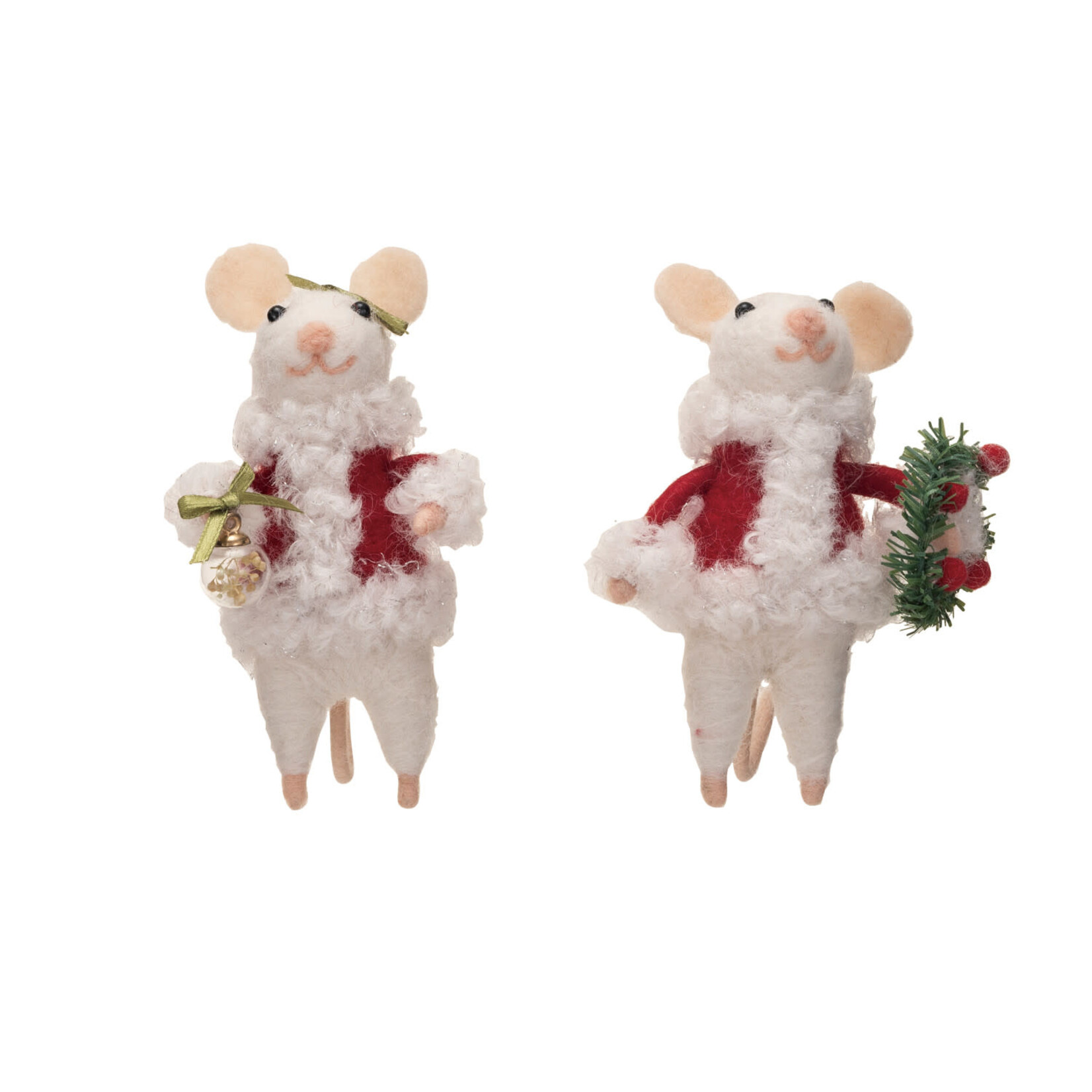 m. lynne designs felt santa and mrs. claus mouse