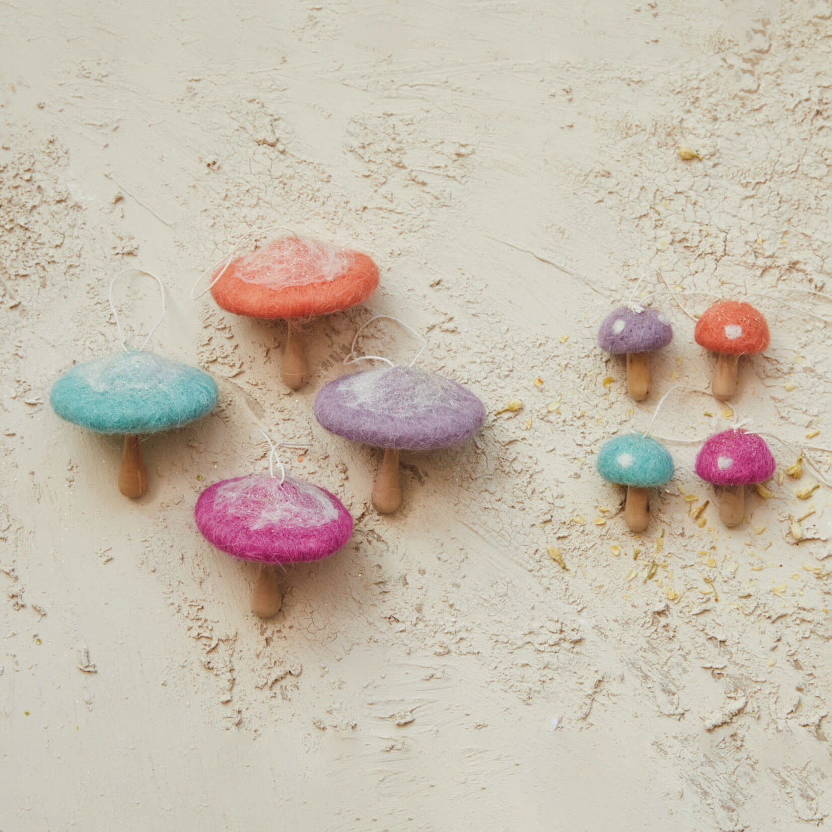 m. lynne designs felt mushroom ornament