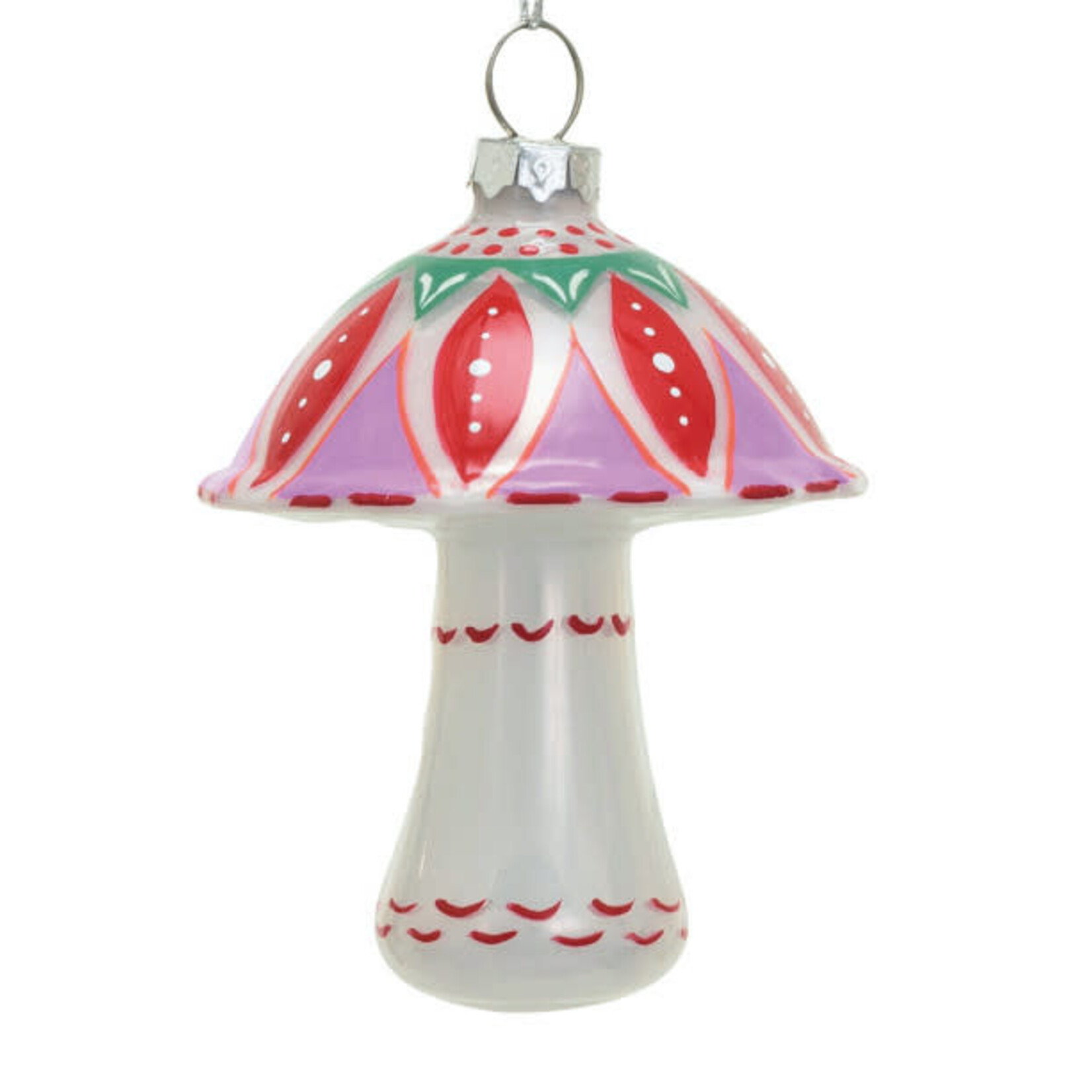m. lynne designs glass mushroom ornament