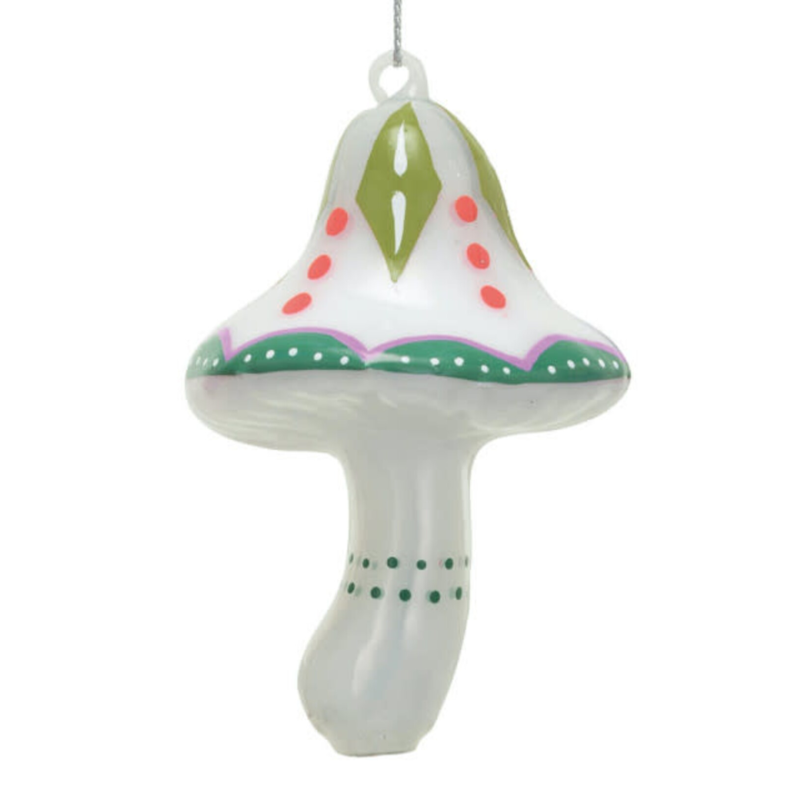 m. lynne designs glass mushroom ornament