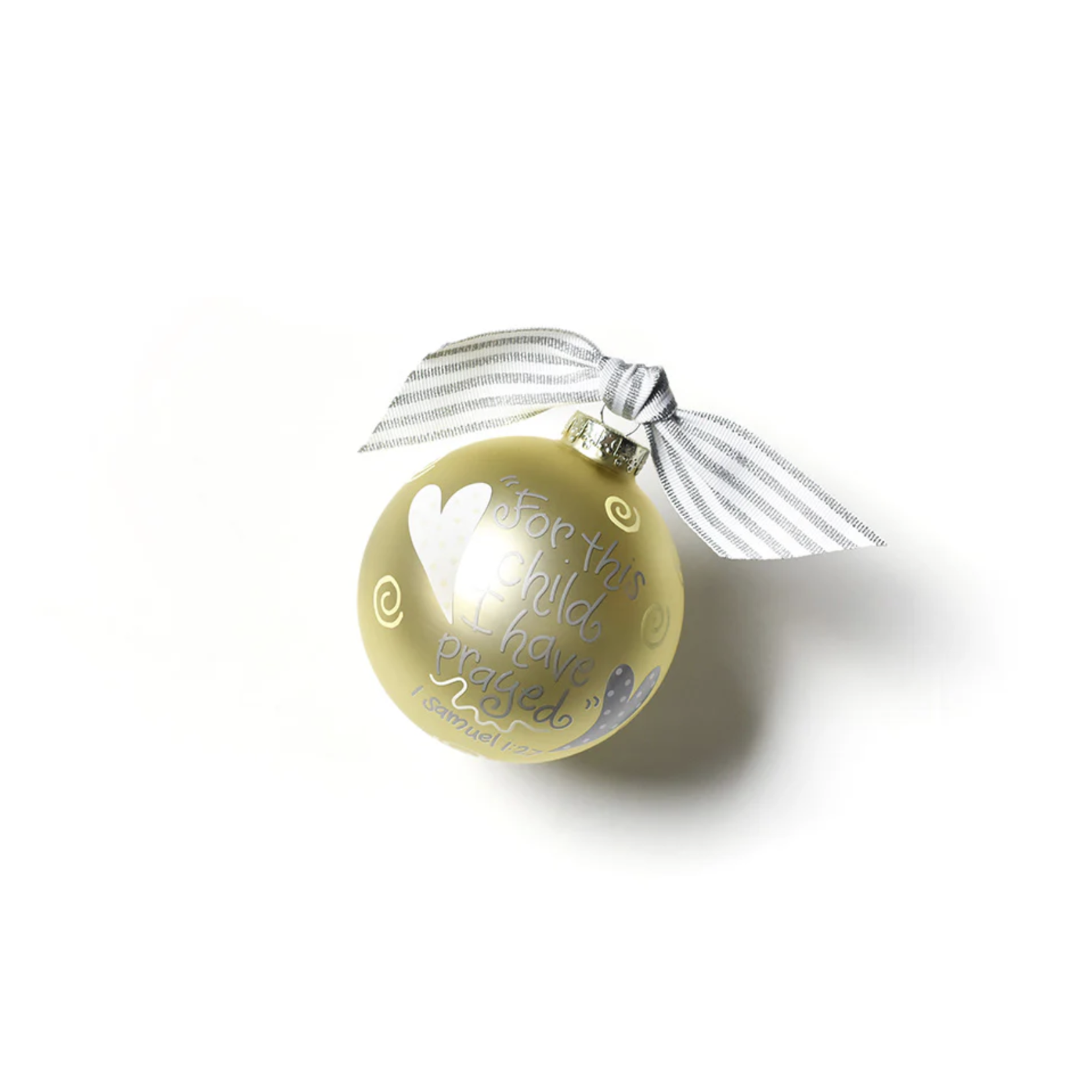 coton colors neutral for this child I have prayed glass ornament