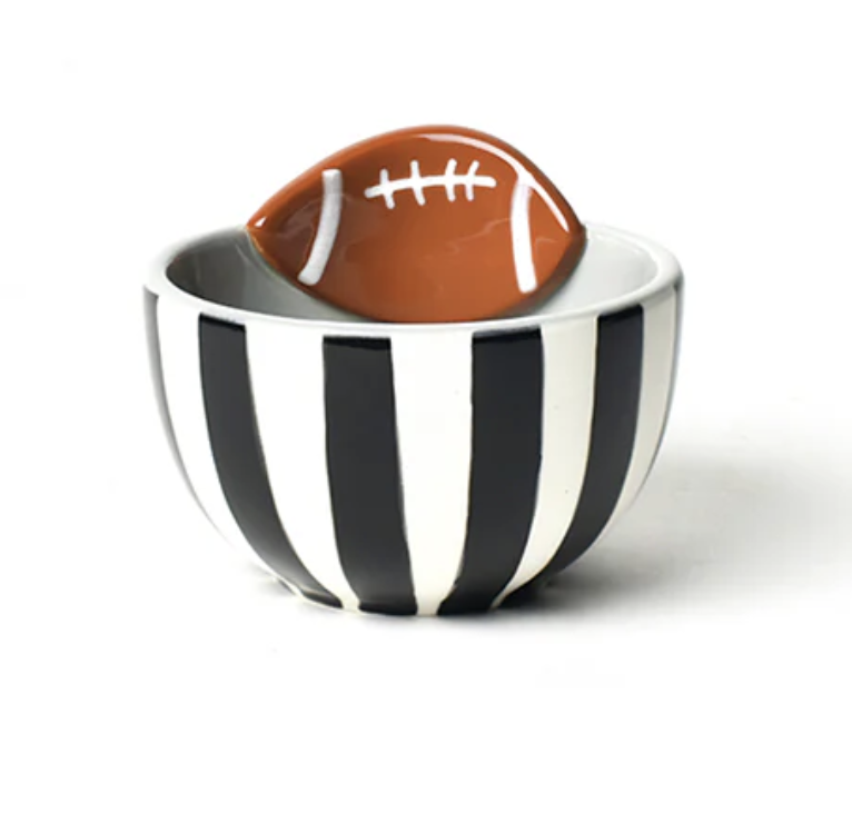 happy everything football embellishment bowl