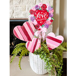 the round top collection striped hearts