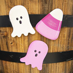the round top collection pink halloween magnet