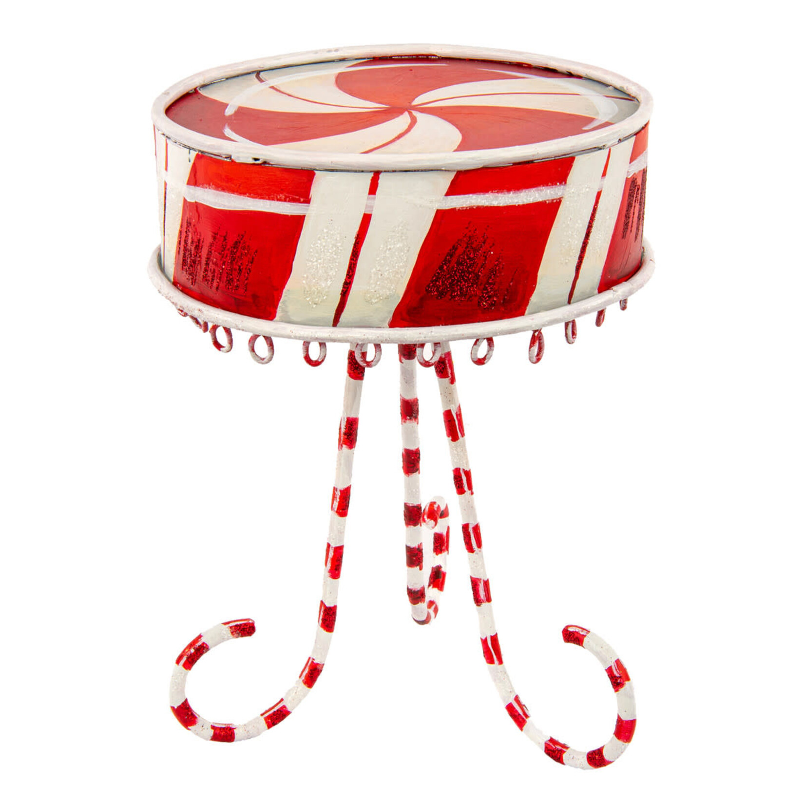 the round top collection peppermint holiday candy riser