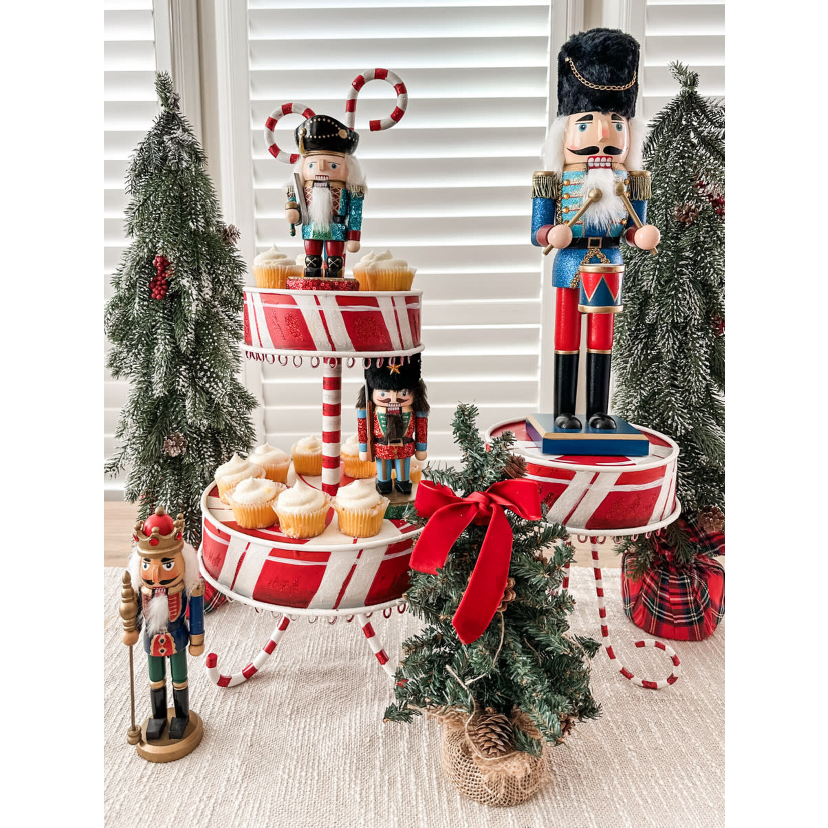 m. lynne designs candy cane two tier riser