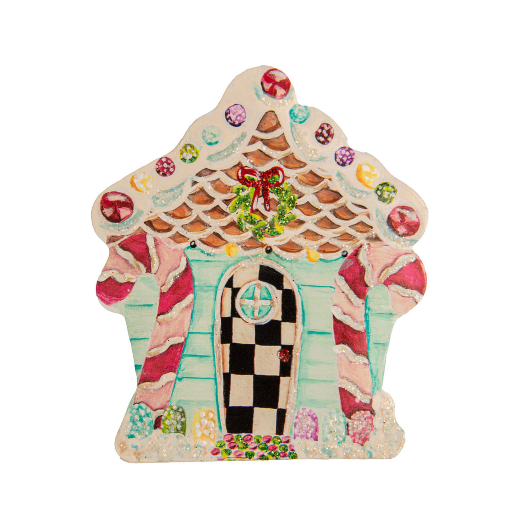 the round top collection gingerbread house magnet