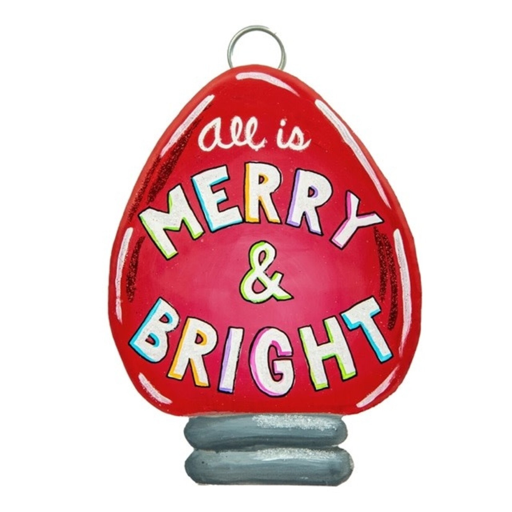 the round top collection merry & bright lightbulb charm