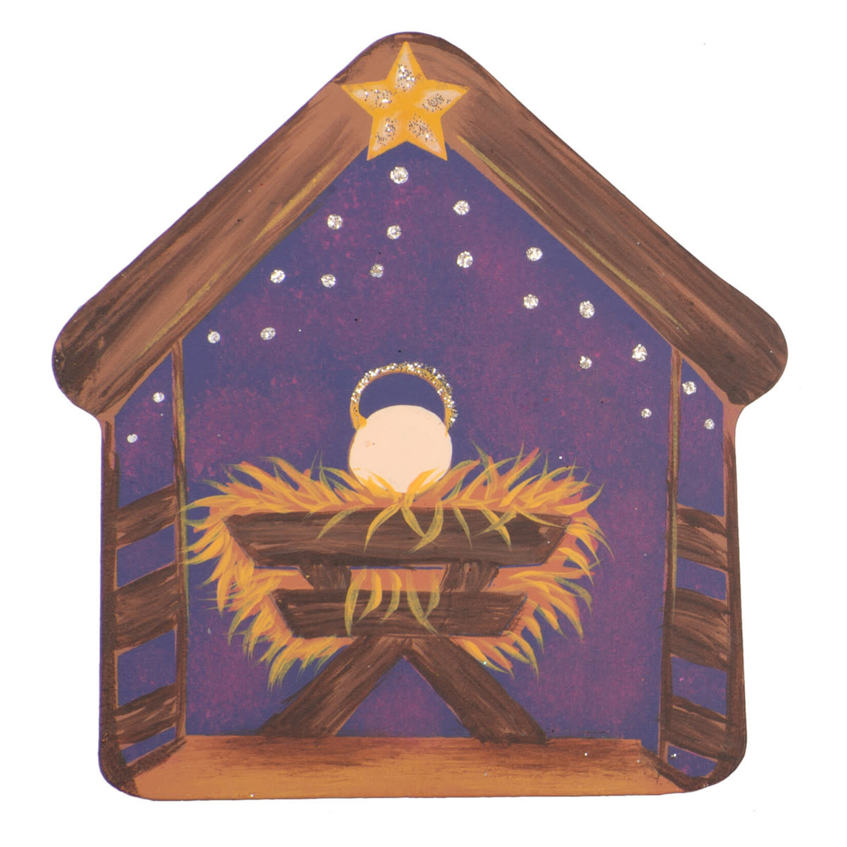 the round top collection nativity magnet