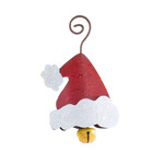 the round top collection santa hat with bell ornament