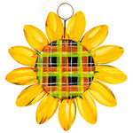 the round top collection plaid sunflower charm