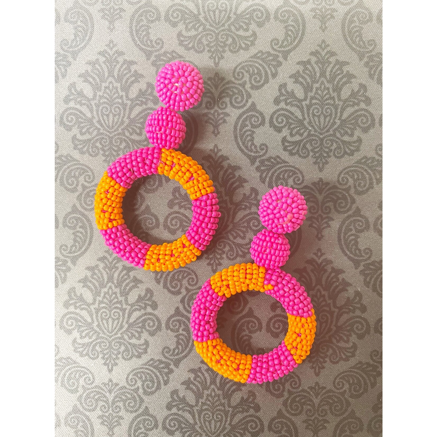 m. lynne designs beaded circle drop earring