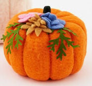 available at m. lynne designs large felt pumpkin