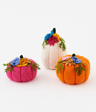 available at m. lynne designs large felt pumpkin