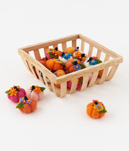 available at m. lynne designs small colorful felt pumpkin