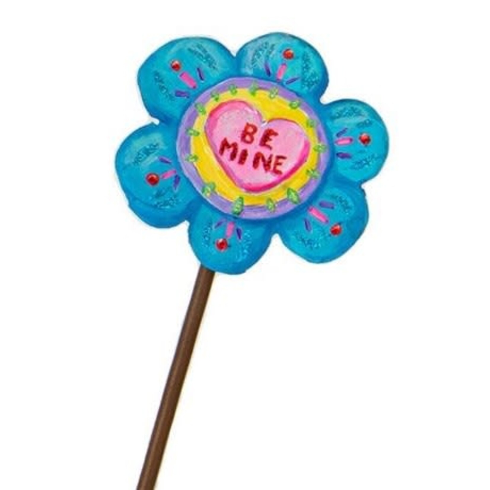 the round top collection be mine heartfelt flower stake
