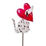the round top collection dalmation heart stake